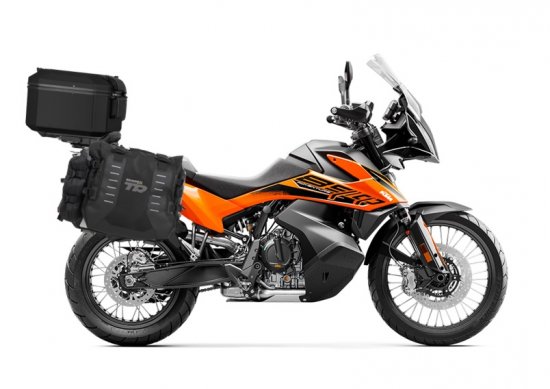 Kompletná sada bočných adventure vakov SHAD TERRA TR40 a hliníkového 55 L vrchného kufru ,vrátane montážnej sady SHAD KTM 790/890 ADVENTURE