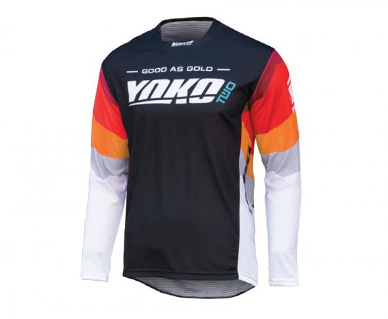Motokrosový dres YOKO TWO čierno/bielo/červené XXL