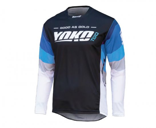 Motokrosový dres YOKO TWO čierno/bielo/modré XXL