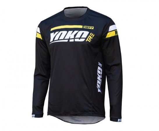 Motokrosový dres YOKO TRE čierna/žltá XXL