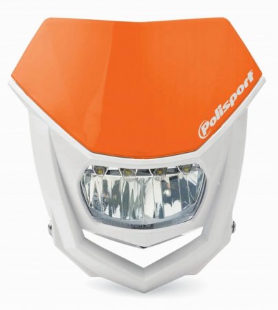 Maska so svetlom POLISPORT 8667100004 HALO LED s LED svetlom oranžová