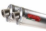 Mid-full system exhaust GPR CO.D.59.IT INOX ROUND Brushed Stainless steel including removable db killer