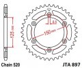 Hliníková reťazová rozeta JT JTA 897-50BLK 50T, 520 čierna