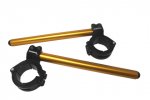Adjustable clip-ons ACCOSSATO inclination from 6Â° to 10Â° with inner ring, gold