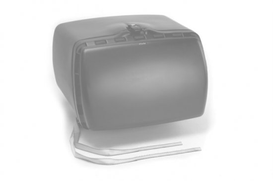 Vrchný kufor PUIG 3659B MAXI BOX biela so zámkom a pripevnené remienkami