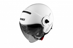 Otvorená helma JET AXXIS RAVEN SV ABS Solid biela lesklá S