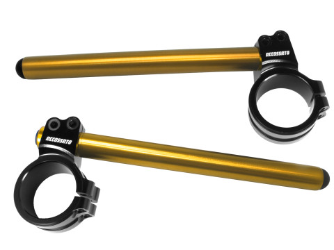 Lifted +10 mm clip-on, ACCOSSATO 10 degrees inclination for 50 mm fork